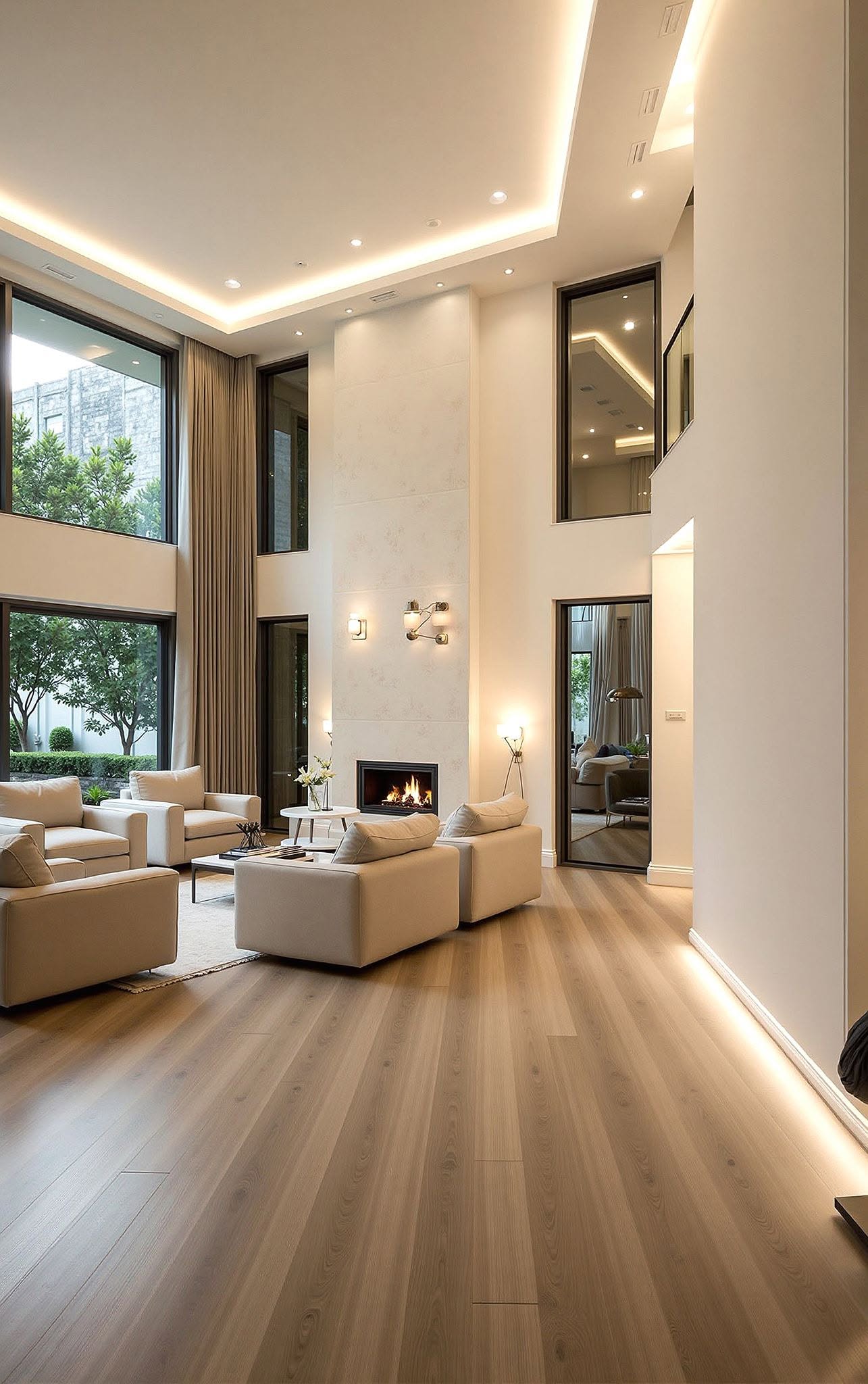 Double-height living room